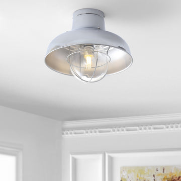 Cameron 13" Metal LED Semi Flush Mount - JONATHAN Y